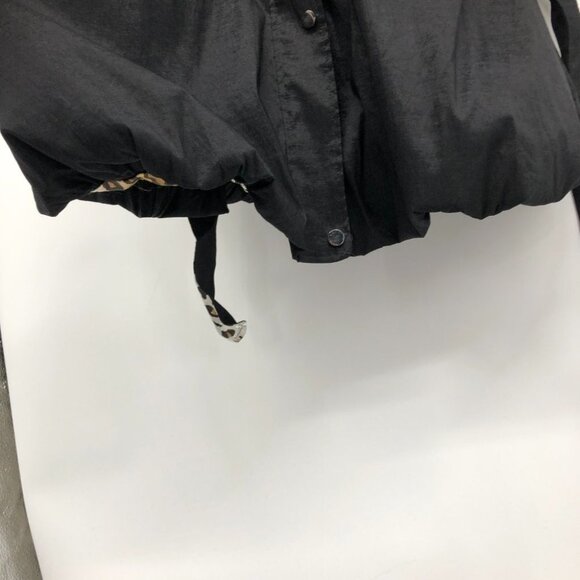 Bella Fare Black Cheetah Print Trim Lining retro slim fit Trench Coat size M - Picture 6 of 13